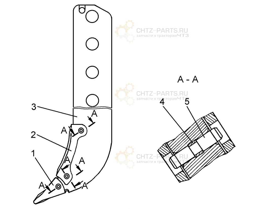 Зуб рыхлителя ДЭТ-250М2Б Зуб рыхлителя ДЭТ-250М2Б